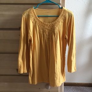 3/4 Length Sleeve lace detail blouse